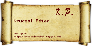 Krucsai Péter névjegykártya